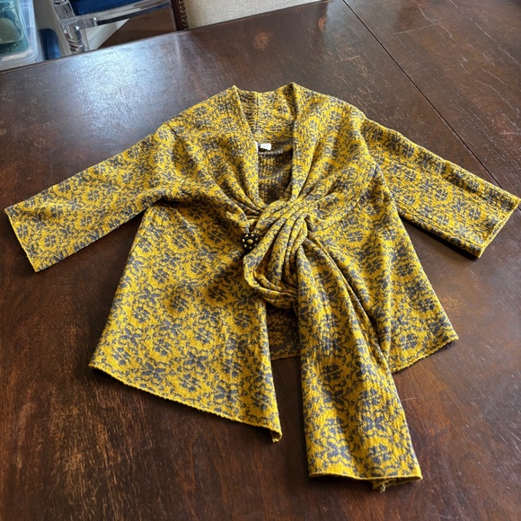 MOTH BY ANTHROPOLOGIE ASYMMETRICAL TIE FRONT CARDIGAN - SZ M - EUC - Picture 2 of 6